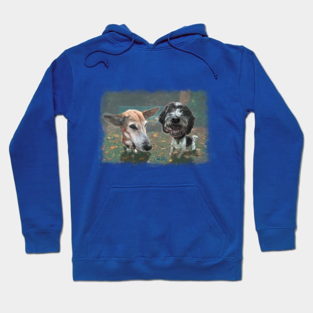 2 doggies Hoodie by Henry Drae